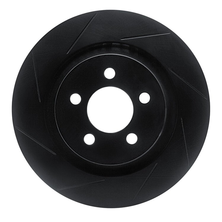 613-42021L Slotted Brake Rotor [Black], 2011-2012 Mopar, Position: Front Left