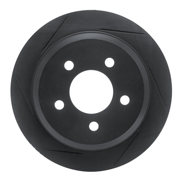 613-42023L Slotted Brake Rotor [Black], 1993-1998 Mopar, Position: Rear Left