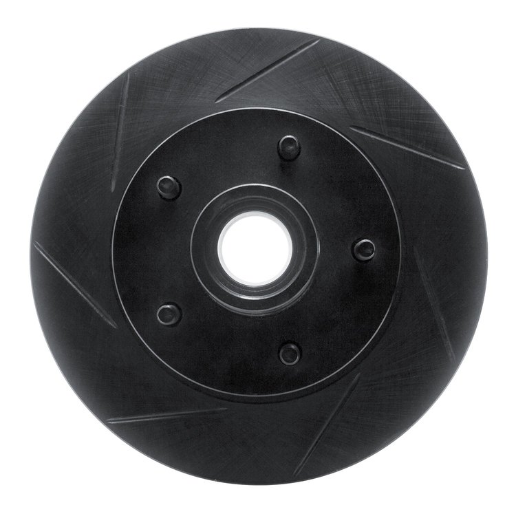 613-47005L Slotted Brake Rotor [Black], 1970-1981 GM, Position: Front Left