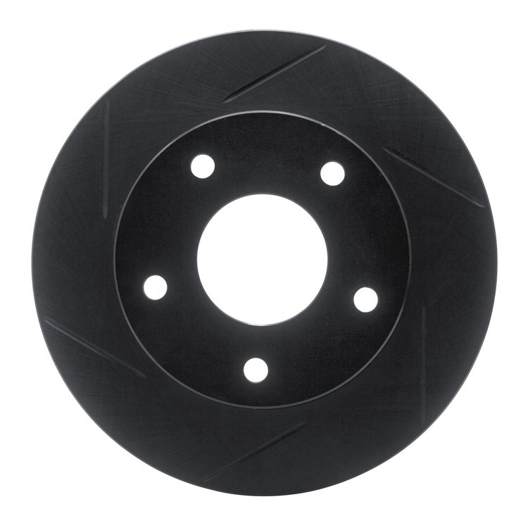 613-47014L Slotted Brake Rotor [Black], 1982-1988 GM, Position: Rear Left