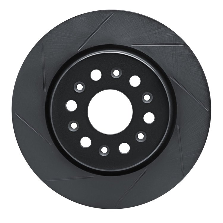 613-48000L Slotted Brake Rotor [Black], Fits Select GM, Position: Rear Left