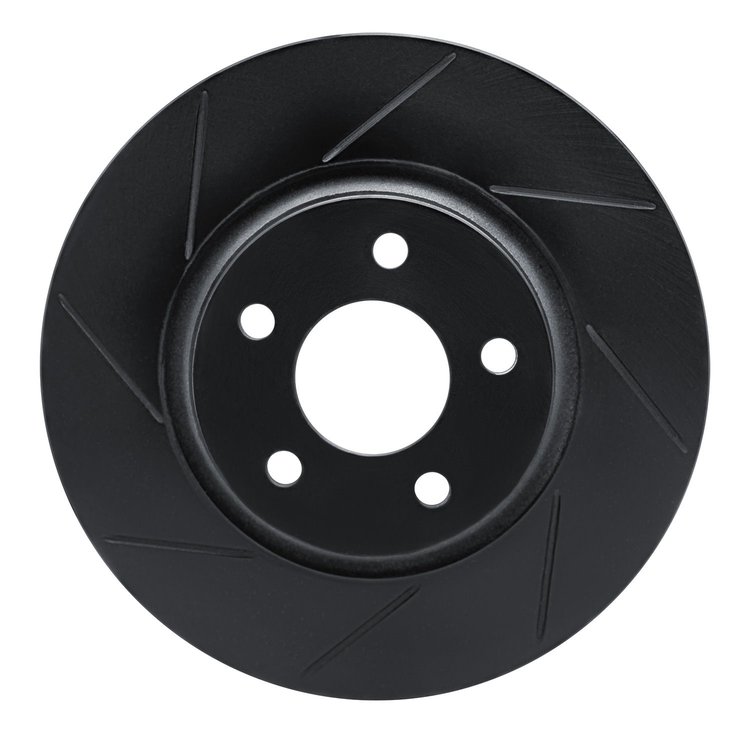 613-53003L Slotted Brake Rotor [Black], 2004-2012 GM, Position: Front Left