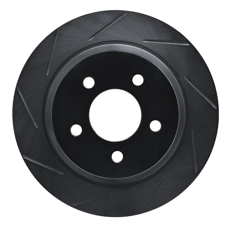 613-54037L Slotted Brake Rotor [Black], 1994-2004 Ford/Lincoln/Mercury/Mazda, Position: Rear Left