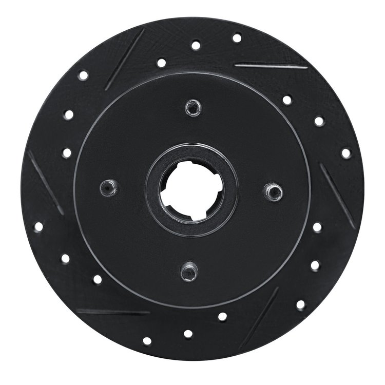 613-54122L Slotted Brake Rotor [Black], 1986-1992 Ford/Lincoln/Mercury/Mazda, Position: Front Left