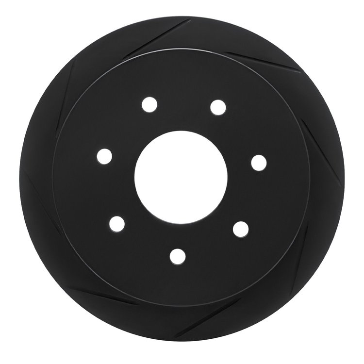 613-54151L Slotted Brake Rotor [Black], 1997-2004 Ford/Lincoln/Mercury/Mazda, Position: Rear Left