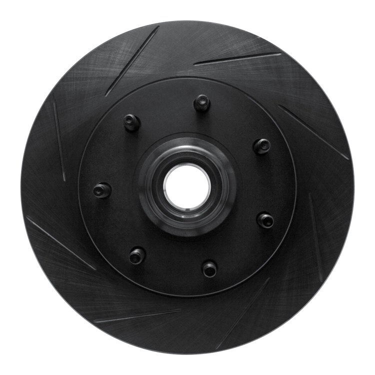 613-54155L Slotted Brake Rotor [Black], 1997-2002 Ford/Lincoln/Mercury/Mazda, Position: Front Left