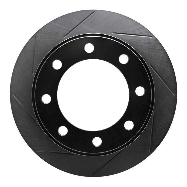 613-54174L Slotted Brake Rotor [Black], 1999-2005 Ford/Lincoln/Mercury/Mazda, Position: Front Left