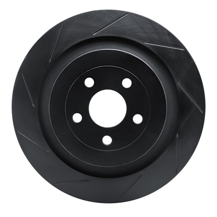 613-55010L Slotted Brake Rotor [Black], Fits Select Ford/Lincoln/Mercury/Mazda, Position: Rear Left
