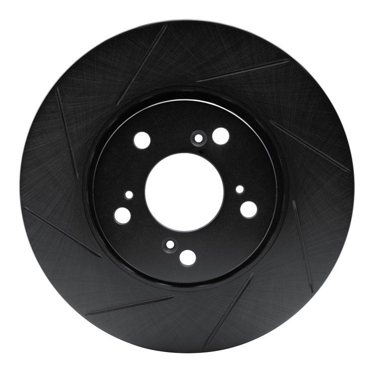 613-58025L Slotted Brake Rotor [Black], 2014-2020 Acura/Honda, Position: Front Left