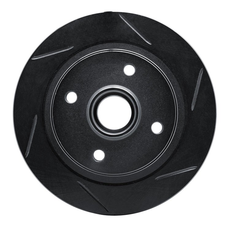 613-59010R Slotted Brake Rotor [Black], 1984-1987 Acura/Honda, Position: Rear Right