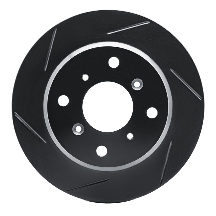 613-59013L Slotted Brake Rotor [Black], 1986-1996 Acura/Honda, Position: Rear Left