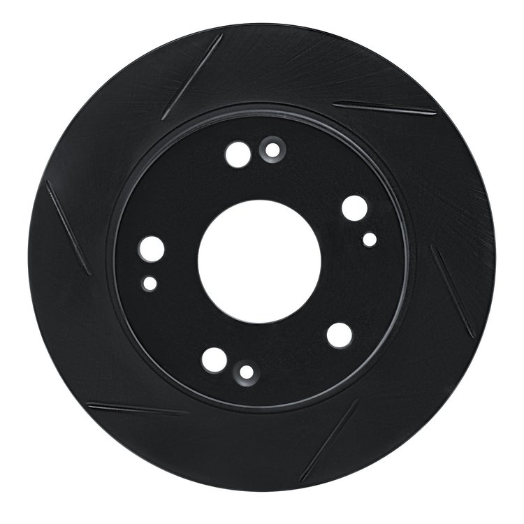 613-59029L Slotted Brake Rotor [Black], 2003-2008 Acura/Honda, Position: Rear Left