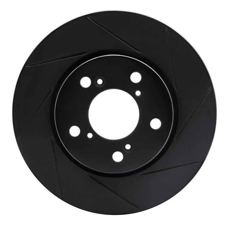 613-59049R Slotted Brake Rotor [Black], 2005-2010 Acura/Honda, Position: Front Right
