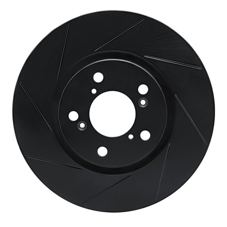 613-59051L Slotted Brake Rotor [Black], 2006-2014 Acura/Honda, Position: Front Left