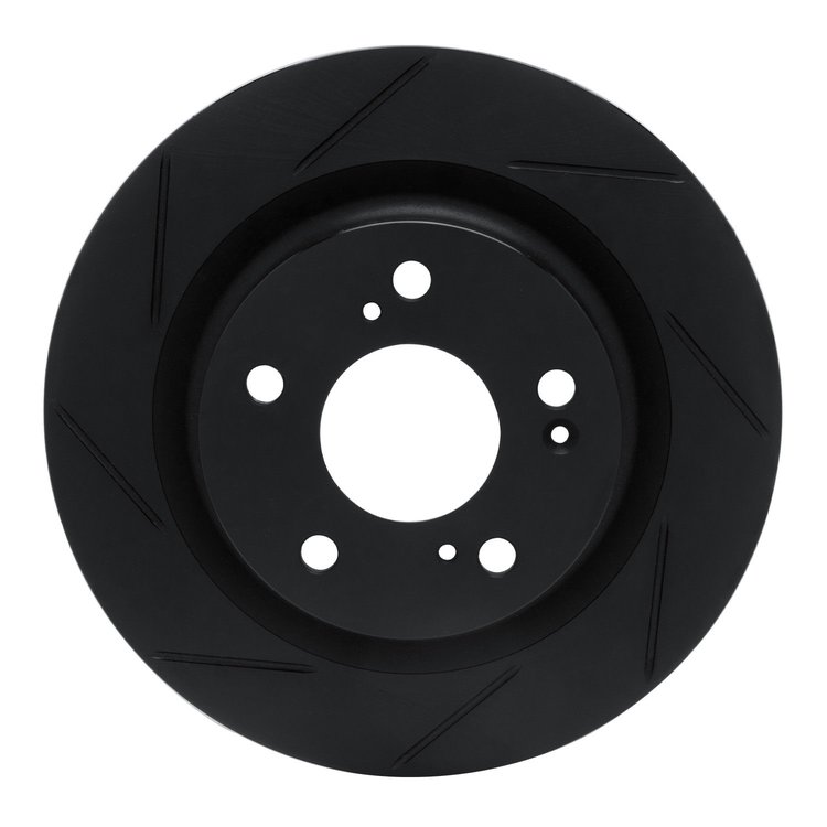 613-59067L Slotted Brake Rotor [Black], 2017-2021 Acura/Honda, Position: Rear Left