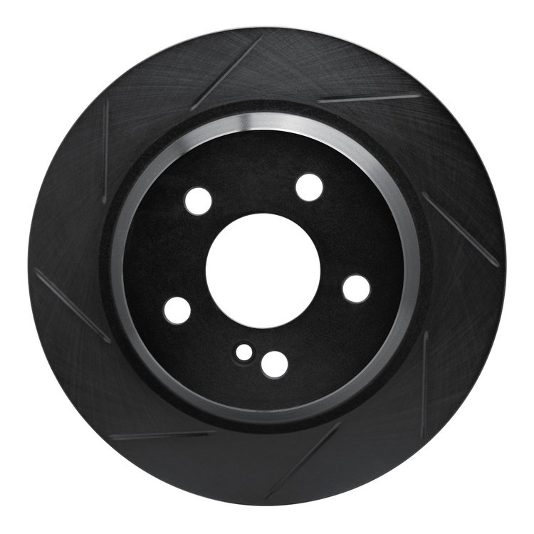 613-63053L Slotted Brake Rotor [Black], 2003-2017 Mercedes-Benz, Position: Rear Left