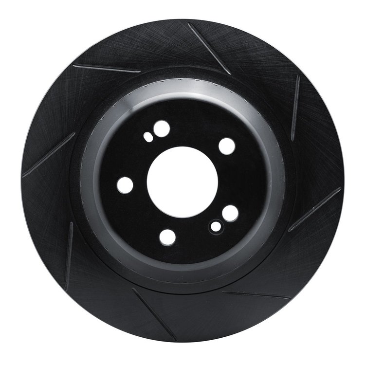 613-63113R Slotted Brake Rotor [Black], 2014-2021 Mercedes-Benz, Position: Rear Right