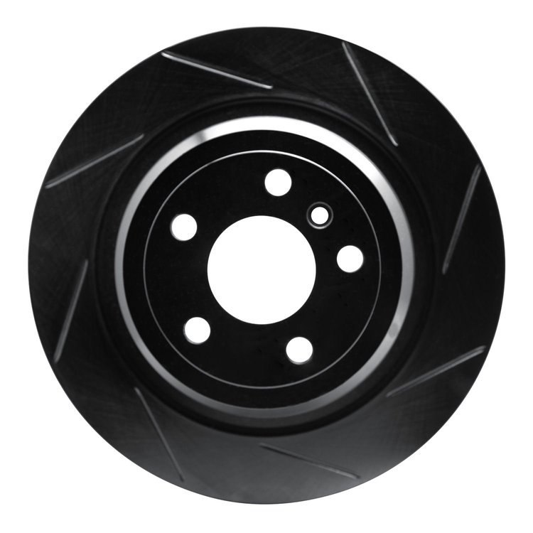 613-63143R Slotted Brake Rotor [Black], 2012-2018 Mercedes-Benz, Position: Rear Right