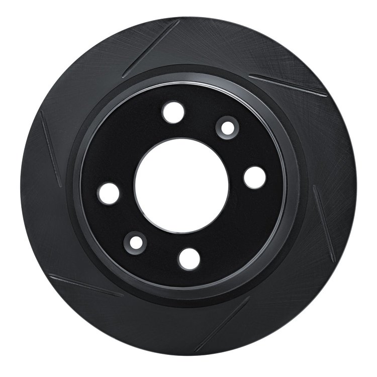 613-65006L Slotted Brake Rotor [Black], 1986-1998 GM, Position: Rear Left