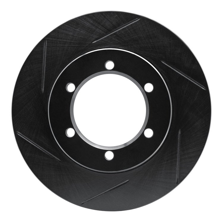 613-67085L Slotted Brake Rotor [Black], 1998-2015 Infiniti/Nissan, Position: Front Left