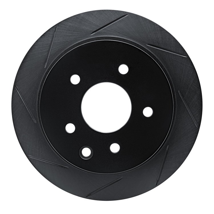 613-67088L Slotted Brake Rotor [Black], Fits Select Multiple Makes/Models, Position: Rear Left