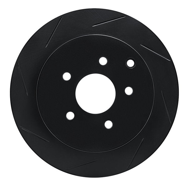 613-67089L Slotted Brake Rotor [Black], 2003-2021 Infiniti/Nissan, Position: Rear Left