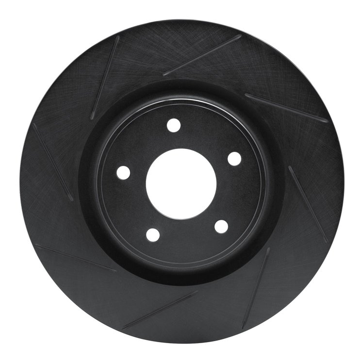 613-67104L Slotted Brake Rotor [Black], 2014-2019 Infiniti/Nissan, Position: Front Left
