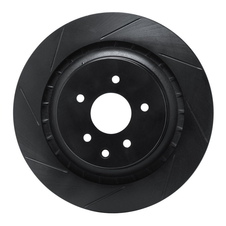 613-68013L Slotted Brake Rotor [Black], 2008-2020 Infiniti/Nissan, Position: Rear Left