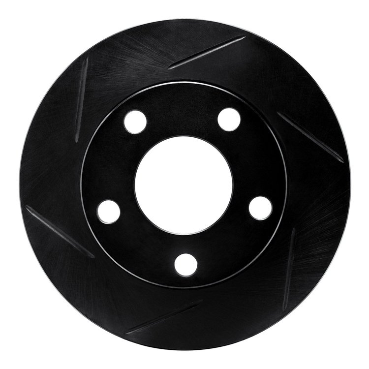 613-73009L Slotted Brake Rotor [Black], 1985-2000 Audi/Volkswagen, Position: Rear Left