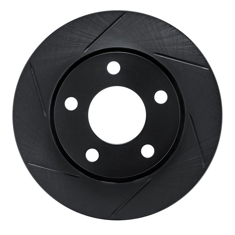 613-73024L Slotted Brake Rotor [Black], 2000-2002 Audi/Volkswagen, Position: Rear Left
