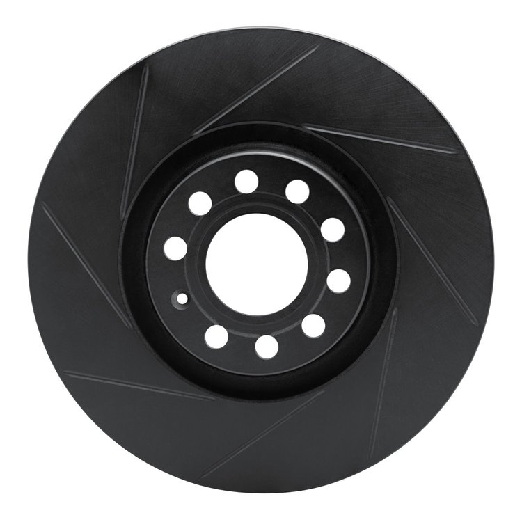 613-73036L Slotted Brake Rotor [Black], 1998-2009 Audi/Volkswagen, Position: Front Left