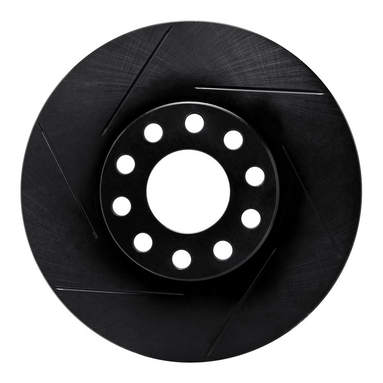 613-73041L Slotted Brake Rotor [Black], 1992-2008 Audi/Volkswagen, Position: Front Left