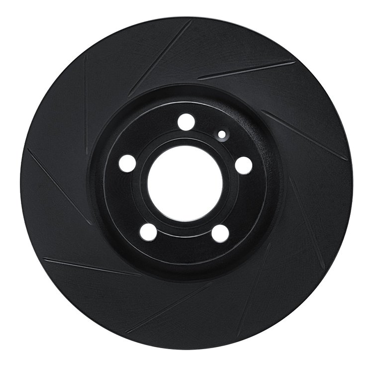 613-73044L Slotted Brake Rotor [Black], 1997-2006 Audi/Volkswagen, Position: Front Left
