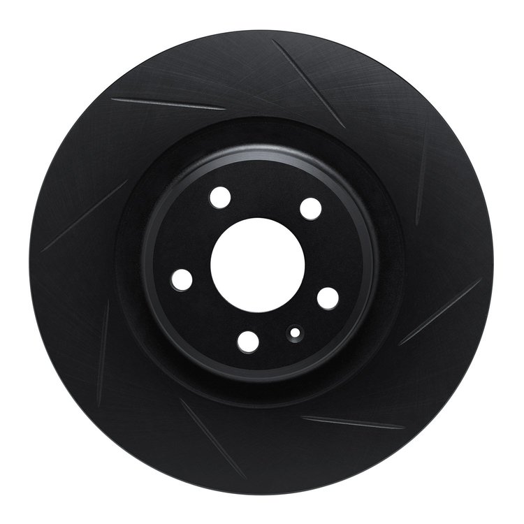 613-73058R Slotted Brake Rotor [Black], 2008-2011 Audi/Volkswagen, Position: Front Right