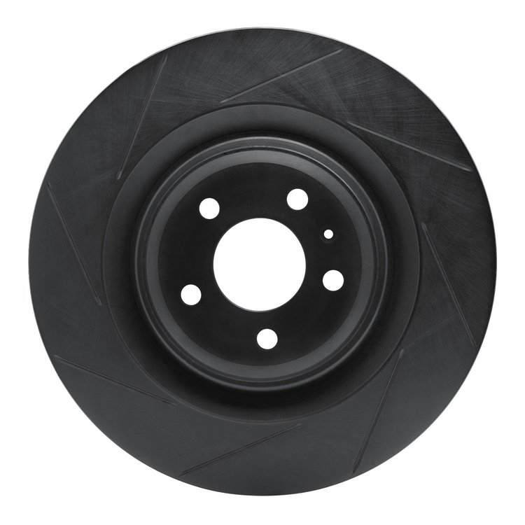 613-73063L Slotted Brake Rotor [Black], 2011-2018 Audi/Volkswagen, Position: Rear Left