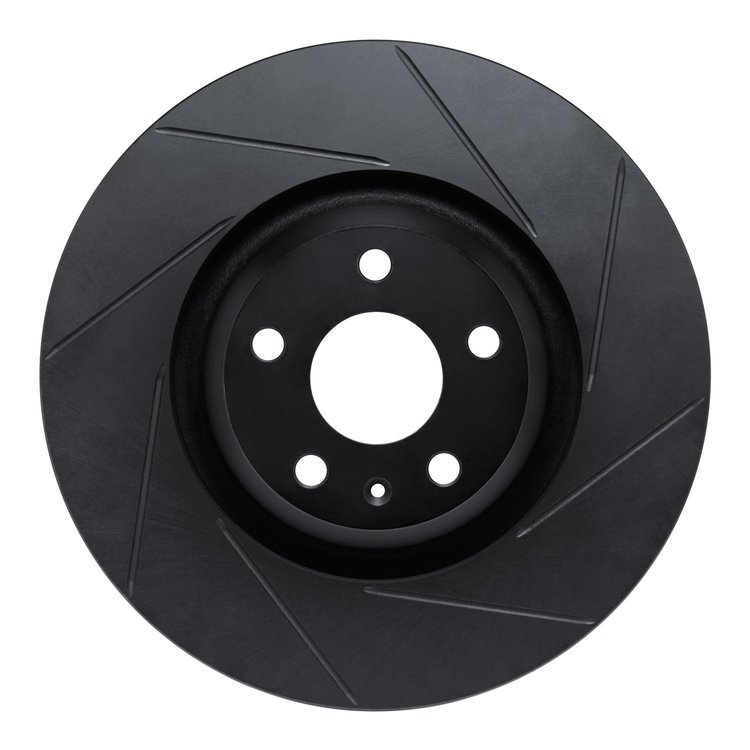 613-73069R Slotted Brake Rotor [Black], 2012-2015 Audi/Volkswagen, Position: Front Right