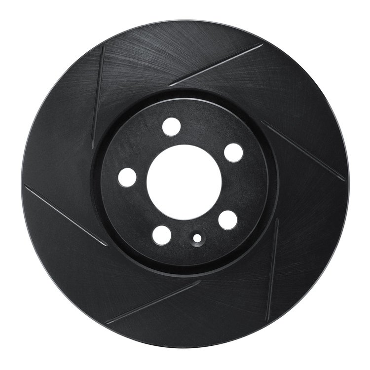 613-74015L Slotted Brake Rotor [Black], 1996-1998 Audi/Volkswagen, Position: Front Left