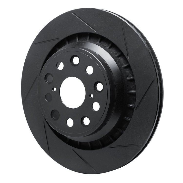 613-75022D Slotted Brake Rotor [Black], 2007-2021 Lexus/Toyota/Scion, Position: Rear Right
