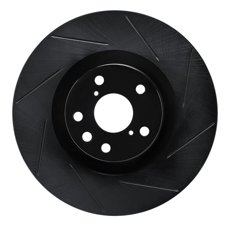 613-75033D Slotted Brake Rotor [Black], 2011-2020 Lexus/Toyota/Scion, Position: Right Front