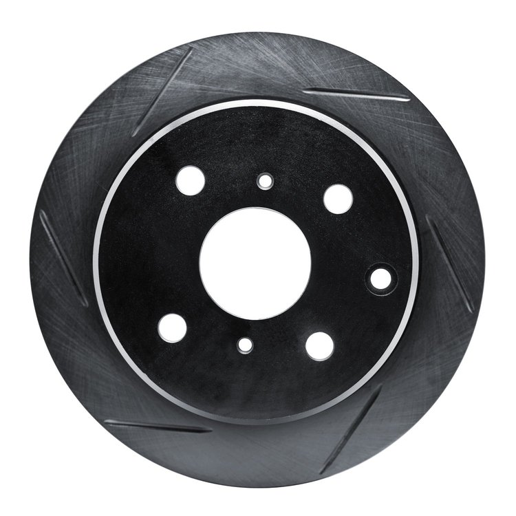 613-76014L Slotted Brake Rotor [Black], 1982-1985 Lexus/Toyota/Scion, Position: Rear Left