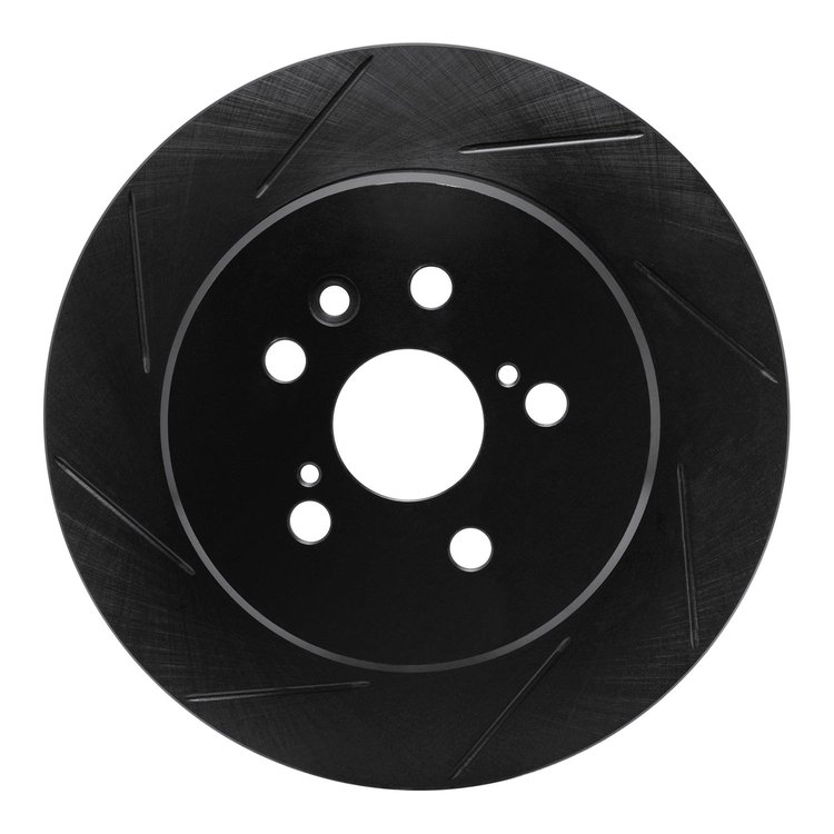 613-76046L Slotted Brake Rotor [Black], 1990-1993 Lexus/Toyota/Scion, Position: Rear Left