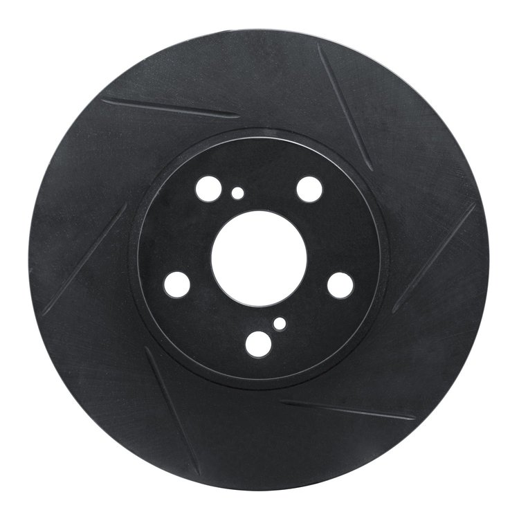 613-76059R Slotted Brake Rotor [Black], 1994-1999 Lexus/Toyota/Scion, Position: Front Right