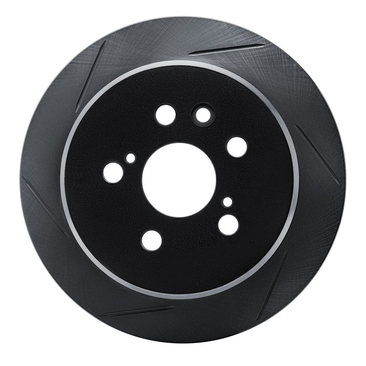 613-76066L Slotted Brake Rotor [Black], 1996-1999 Lexus/Toyota/Scion, Position: Rear Left