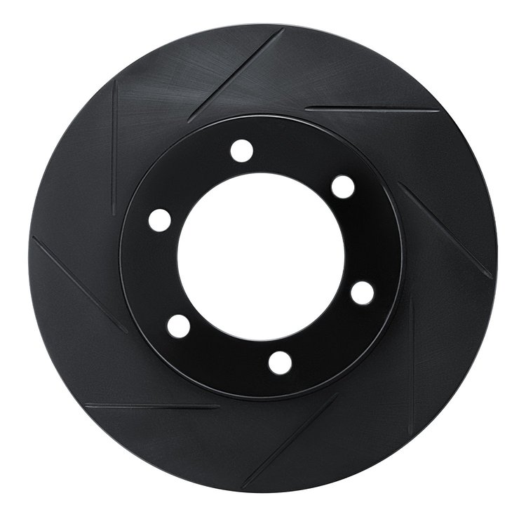 613-76124L Slotted Brake Rotor [Black], 2000-2007 Lexus/Toyota/Scion, Position: Front Left