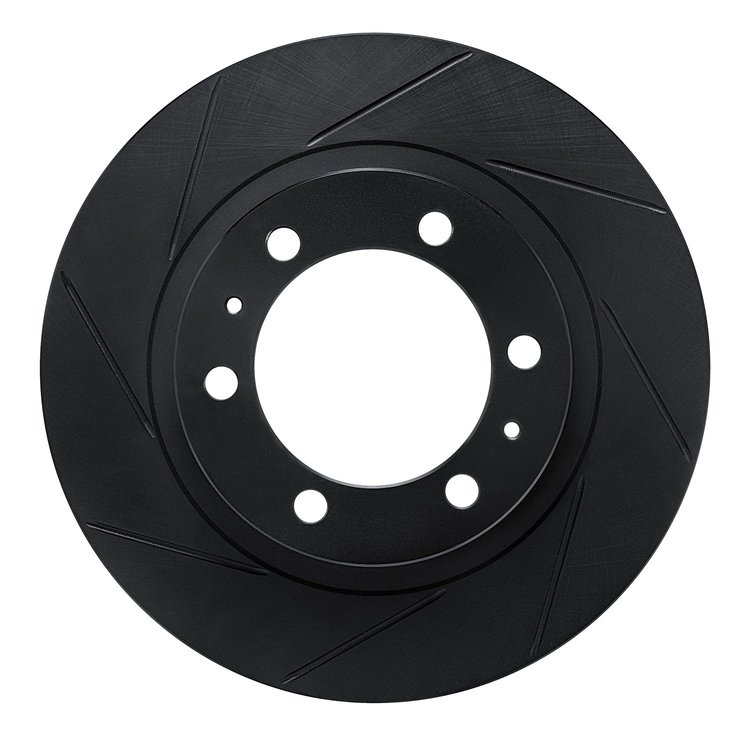 613-76128L Slotted Brake Rotor [Black], Fits Select Lexus/Toyota/Scion, Position: Front Left