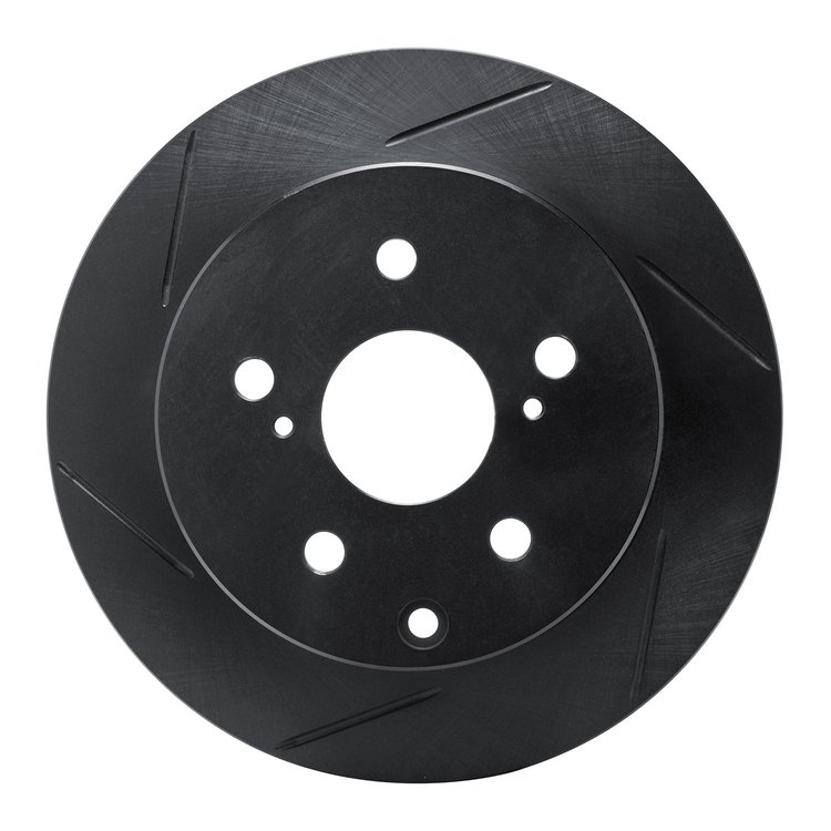 613-76134L Slotted Brake Rotor [Black], 2006-2018 Lexus/Toyota/Scion, Position: Rear Left