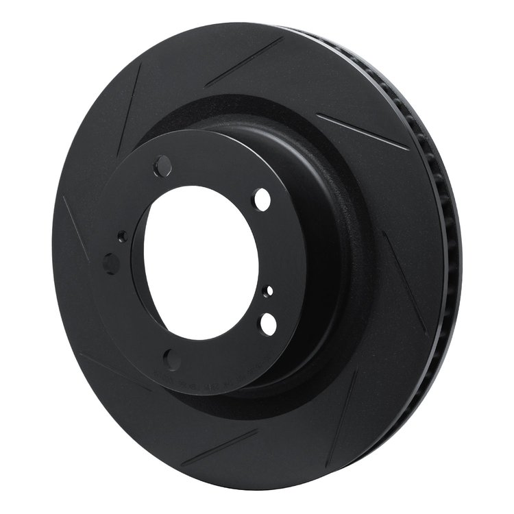 613-76136L Slotted Brake Rotor [Black], Fits Select Lexus/Toyota/Scion, Position: Front Left