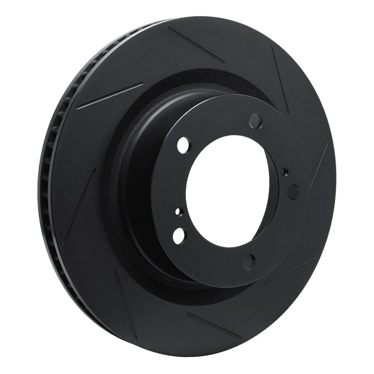 613-76136R Slotted Brake Rotor [Black], Fits Select Lexus/Toyota/Scion, Position: Front Right