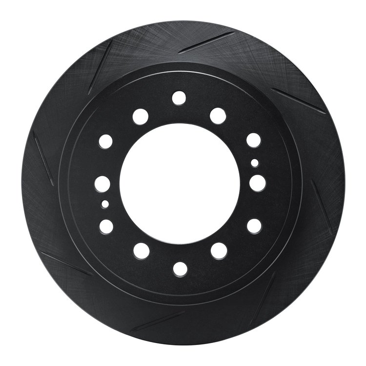 613-76143L Slotted Brake Rotor [Black], Fits Select Lexus/Toyota/Scion, Position: Rear Left