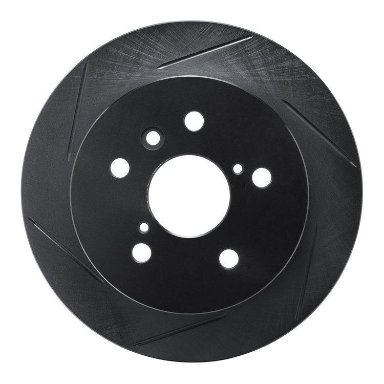 613-76152L Slotted Brake Rotor [Black], Fits Select Lexus/Toyota/Scion, Position: Rear Left